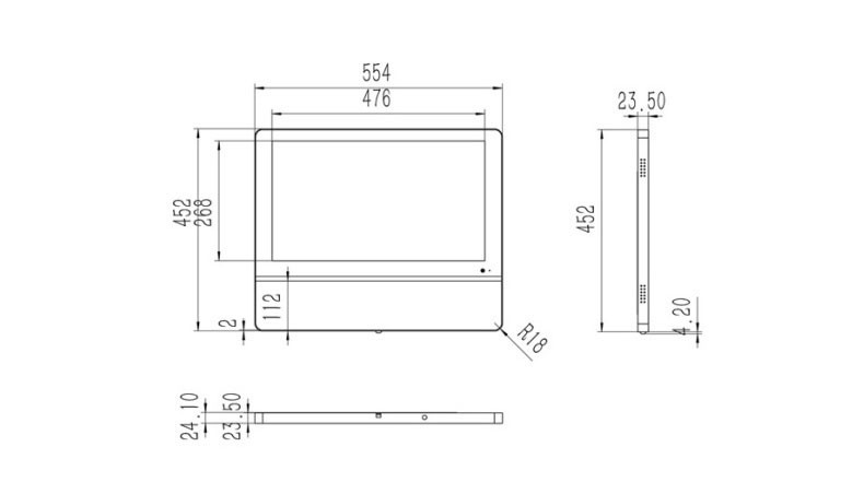 21.5寸壁掛式廣告機 PZ-21.5BE1--廣州磐眾智能科技有限公司